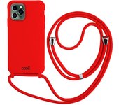 Cool Funda Cordón Liso Rojo para iPhone 14 Pro