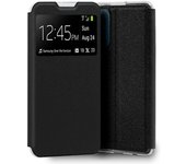 Cool Funda Flip Cover Liso Negra para Oppo Reno 4Z