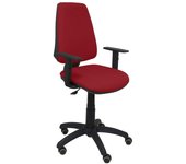 Piqueras y Crespo Elche CP Bali Silla de Oficina Brazos Regulables Ruedas Parquet Granate