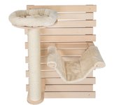 Rascador de pared Natural Paradise Dahlia para gatos - Crema