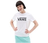 Camiseta vans wm drop v ss crew-b blanco mujer