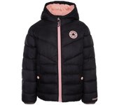 Chaqueta converse solid mdwt puffer niña negro