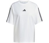 Camiseta adidas 3 bandas bf mujer blanco/negro