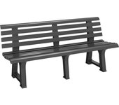 Banco jardín Orquídea antracita 145x49x74cm