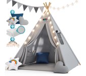 Tienda tipi infantil gris 160x130x130cm