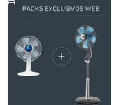 Rowenta Promo Pack Turbo Silence Extreme, Ventilador de pie + Ventilador de mesa