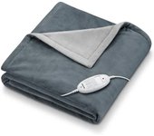 Beurer HD 75 Dark Grey Manta électrica, acogedora manta térmica suave, 6 ajustes de temperatura, lavable a máquina, con desconexión automática y especialmente segura, gris oscuro, 180 x 130 cm