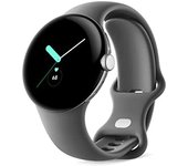 Google Pixel Watch - Reloj Inteligente Android con Seguimiento y análisis de Actividades - Caja de Acero Inoxidable Plata Pulida con Correa Deportiva Color carbón, LTE