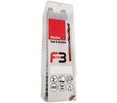 fischer - Juego de brocas para metal F3 Flexible y de Larga duración HSS-R DIN338 11,5x94/142 (5 Unidades), Negro