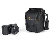 Lowepro Adventura SH 115 III, Bolso de Hombro para Cámara, con Correa Ajustable/Desmontable, para Cámara sin Espejo, Compatible con Sony Alpha 6000 Series, Negro