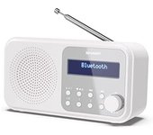 Sharp DR-P420(WH) Tokyo Radio Digital portátil (Dab/FM con RDS, Bluetooth, USBo batería), Color Blanco