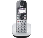 Panasonic KX-TGE510GS - Teléfono (Teléfono DECT, Terminal inalámbrico, Altavoz, 150 entradas, Identificador de llamadas, Negro, Plata)