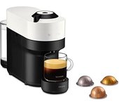 Krups Nespresso XN9201 Vertuo Pop, Cafetera de cápsulas, Máquina de café expreso, 4 Tamaños tazas, Tecnología Centrifusion, 35 por ciento plástico reciclado, Coconut White, Color Blanco