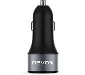 nevox 1679 cargador de dispositivo móvil Universal Negro Encendedor de cigarrillos Carga rápida Auto