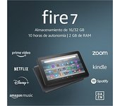 Tablet Fire 7 con pantalla de 7 pulgadas, 32 GB (modelo de 2022), color negro Con publicidad