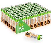 GP Pilas alcalinas AA Mignon, LR06, 1,5 V, 80 Unidades, Ideal para la alimentación de Dispositivos de Uso Diario - La Nueva tecnología G-Tech