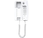 Gigaset Desk 200 - Teléfono con Cable elástico para Ahorrar Espacio, 10 entradas de marcación de Velocidad, remarcación MFV o selector de Pulso, Ajustable, Color Blanco
