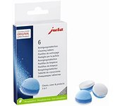 JURA Original - Pastillas de limpieza de 3 fases para 6 limpiezas - Certificación TÜV Higiene - 6 unidades - 24225