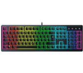 Teclado para Videojuegos con membranas híbridas de Membrana mecánica (reposamuñecas ergonómico, Totalmente programable, RGB Chroma) QWERTZ | disposición DE, Negro