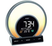 TFA-Dostmann Soluna Reloj despertador analógico Negro, Transparente