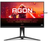 AOC Agon AG325QZN - Monitor QHD de 32 gaming, 0,5 ms MPRT, 240 Hz, FreeSync Premium, HDR 400 (2560 x 1440, HDMI, DisplayPort, USB Hub) Negro/Rojo