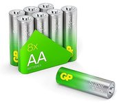GP - Pilas alcalinas AA Mignon, LR06, 1,5 V, 8 Unidades, Ideal para la alimentación de Dispositivos de Uso Diario - La Nueva tecnología G-Tech