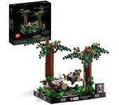 LEGO 75353 Star Wars Diorama: Duelo de Speeders en Endor, Maqueta con Mini Figuras de Princesa Leia, Luke Skywalker y Soldado Explorador, Coleccionable del 40 Aniversario