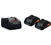 FEIN Set de inicio de baterías ProCORE 18 V 4.0 Ah AS | 2 baterías ProCORE de iones de litio con cargador rápido GAL 1880 CV. Para baterías con conector de 18 V AMPShare o Bosch Professional