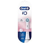 Oral-B iO Lot de 6 brossettes de nettoyage douces pour brosse à dents électrique, nettoyage Doux Des dents, brosse à dents Oral-B
