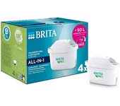 BRITA Cartuchos de filtro de agua MAXTRA PRO All-in-1 - Pack de 4 cartuchos de repuesto originales BRITA para reducir la cal, cloro, pesticidas, metales como plomo y cobre - para agua potable fresca y