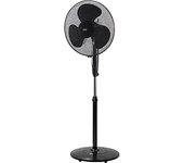 Ventilador de pie con base circular negro potencia: 45w aspas: ø40cm altura regulable 110-130cm edm