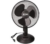 Ventilador de sobremesa negro potencia: 45w aspas: ø30x51cm edm