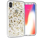 i-Paint - Carcasa Protectora con Purpurina para iPhone X, Color Dorado