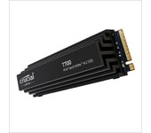 Crucial T700 SSD 2TB PCIe Gen5 NVMe M.2 SSD Interno Gaming con Disipador Premium, Hasta 12.400MB/s, Microsoft DirectStorage, Compatibilidad PCIe 4.0, Disco Duro SSD - CT2000T700SSD5