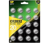 'GP 8716778919841 CR2032 Pilas de Litio Pilas de botón 3 V, 20 Unidades de Marca Ware, 2 x 2 x 0,3 cm