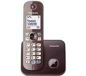 Panasonic KX-TG6811 - Teléfono fijo digital (inalámbrico, pantalla LCD, identificador de llamadas), marrón [versión importada]