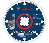Bosch Professional 1 x Discos de corte de diamante Expert Diamond Metal Wheel X-LOCK, para Hierro fundido, 115 mm, Accesorios Amoladora pequeña