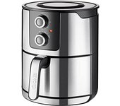 Unold 58655 freidora Doble 5 L 1400 W Freidora de aire caliente Negro, Acero inoxidable