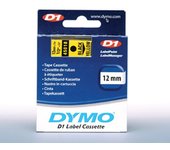 DYMO D1 - Etiquetas estándar - Negro sobre amarillo - 12mm x 7m