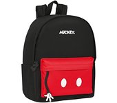 Safta MICKEY MOUSE Mickey Mood - Mochila para Portátil 14.1", Ideal para Jóvenes de Diferentes Edades, Cómoda y Versátil, Calidad y Resistencia, 31x16x40 cm, Color Negro y rojo