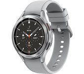 Samsung Galaxy Watch4 Classic, Runde Bluetooth Smartwatch, Wear OS, drehbare Lünette, Fitnessuhr, Fitness-Tracker, 46 mm, Silver