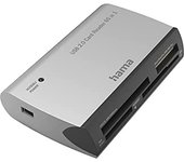 Hama | Lector de Tarjetas de Memoria con conexión USB A (Lector de Tarjetas SD, microSD, SDHC, SDXC, Transferencia rápida de Datos) Color Gris