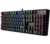 Redragon K551 Mitra, Teclado Gaming Mecánico RGB, Construcción ABS y Acero, Interruptores Rojos Red, Anti Salpicaduras, Cable Reforzado, Software Windows, Distribución España - Color Negro
