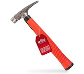 Wiha 42071 Electrician's Hammer, Head Weight 300 g, with Hammer Claws, for Working in Confined, Working Environment 300 g Martillo de Carpintero, Rosso