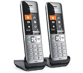 Gigaset COMFORT 500HX duo Teléfono DECT/analógico Identificador de llamadas Negro, Plata