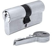 Ifam F5S3030N (038380)- Cilindro europerfil para puertas, leva larga, bombín cerradura 5 pitones, antitaladro, antiganzúa, 3 llaves, acabado níquel, 30/30 (60 mm)