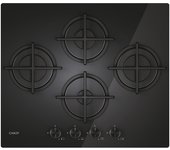 Placa Gas - CANDY CSG6DTB, 60cm, 4 zonas, Negro
