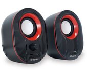 Equip Life Altavoces 2.0 USB 6W Negro/Rojo