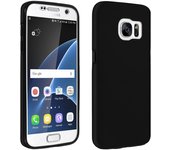 Avizar Funda Protectora de Silicona y Policarbonato Protección Total Negra para Samsung Galaxy S7