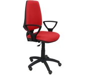 Piqueras y Crespo Elche CP Bali Silla de Oficina Brazos Fijos Ruedas Parquet Roja
